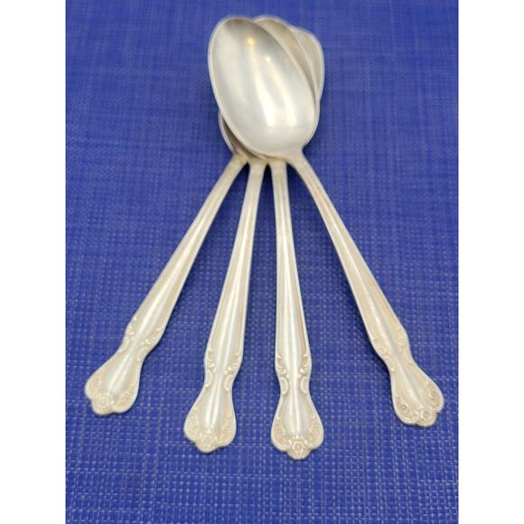 Rogers Brothers Daybreak Elegant Lady Set 4 Teaspoons Reinforced Plate IS - Picture 5 of 5